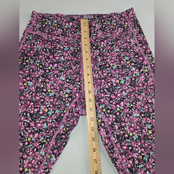 Tek Gear Workout Gear Women's Floral Pink Leggings Crop Size XL AE-2282 - Picture 7 of 14